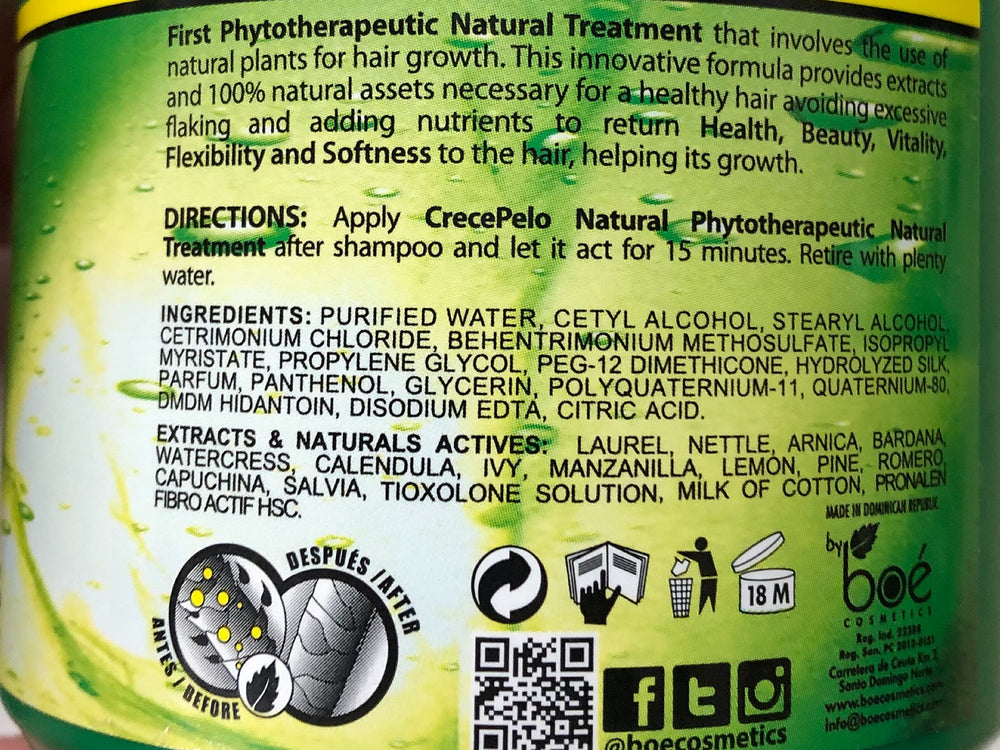 Boe Cosmetics Hair Growth Kit ingredients list highlight beneficial botanicals