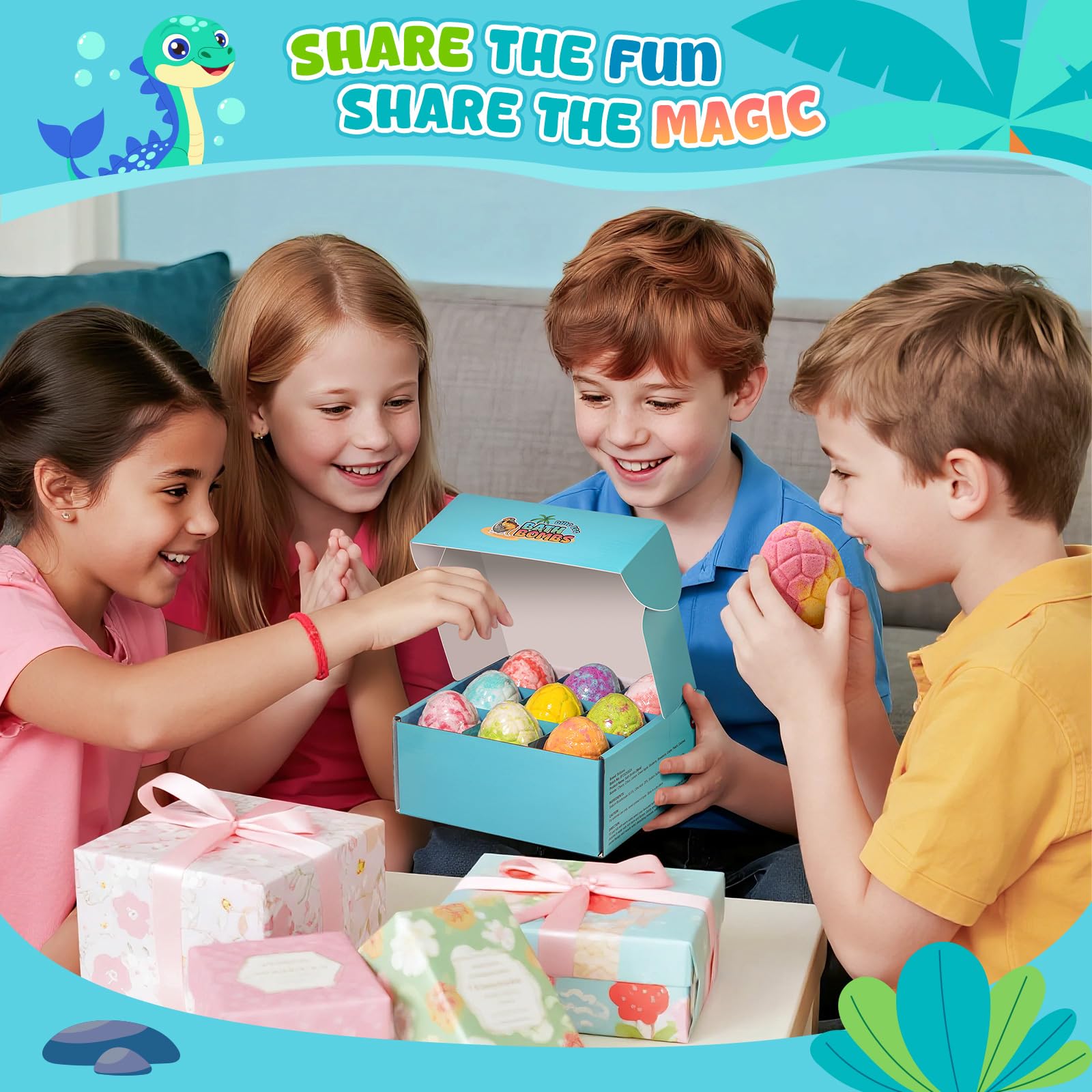 Unboxing the toy inside excites curiosity and imagination during bath with Bofuoos.