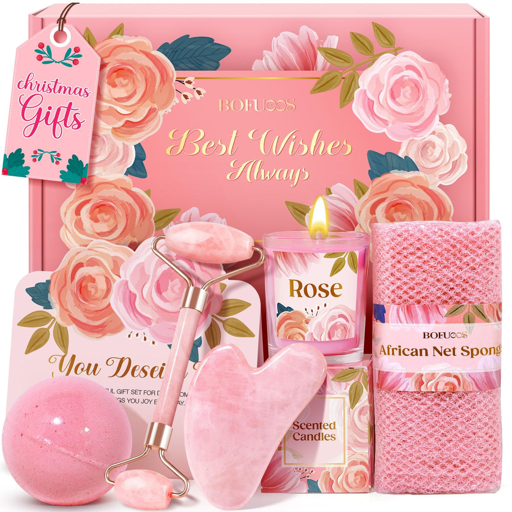 Bofuoos Gua Sha Rose Quartz tool set glides smoothly for facial contouring and relaxation