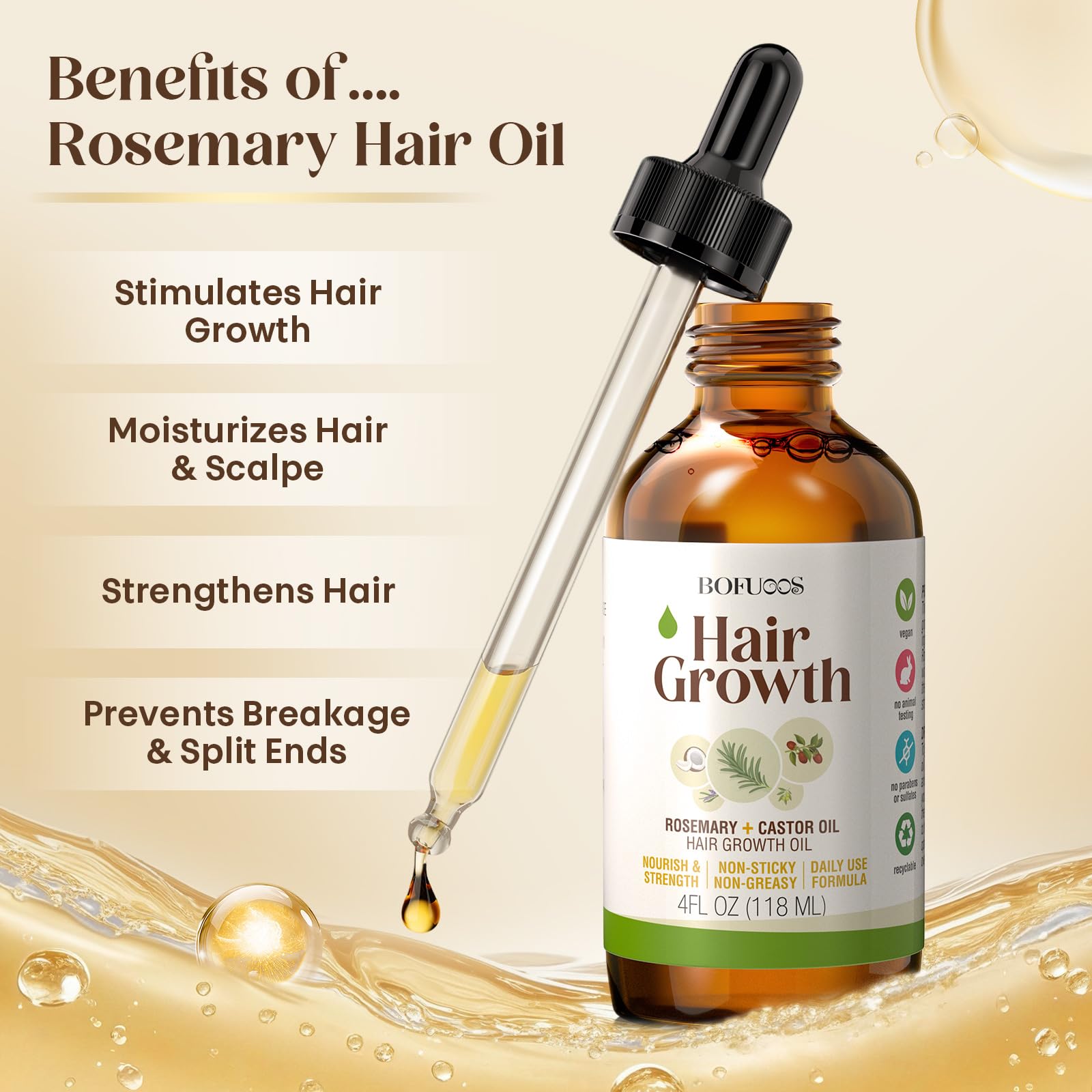 Bofuoos scalp-massager demonstrates soothing scalp stimulation for healthier roots.