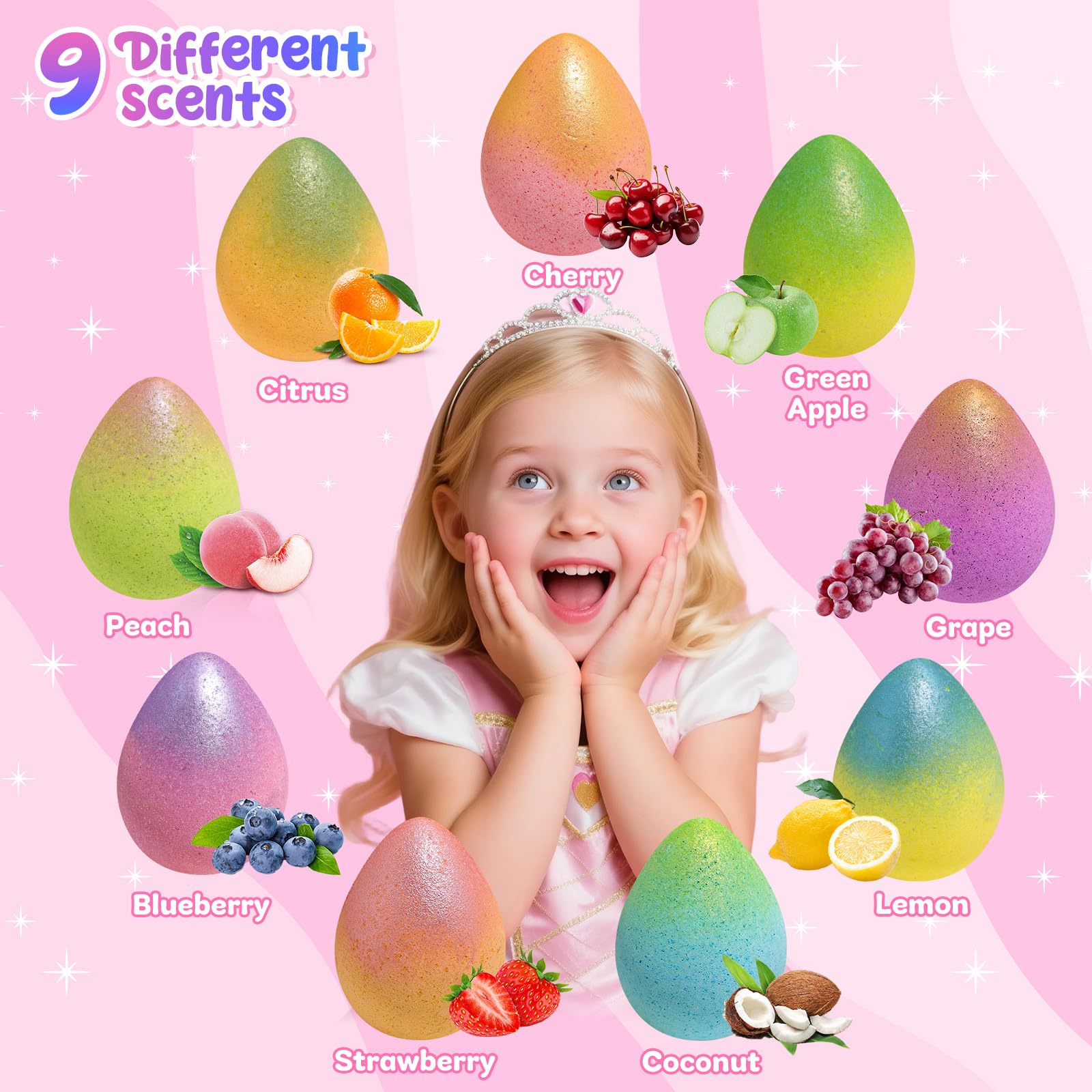 Bofuoos unicorn bath bomb cherry scent delivers fruity ambiance for playful baths