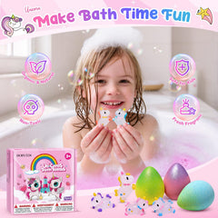 Bofuoos unicorn bath bomb gift-ready packaging enhances gifting for birthdays and holidays