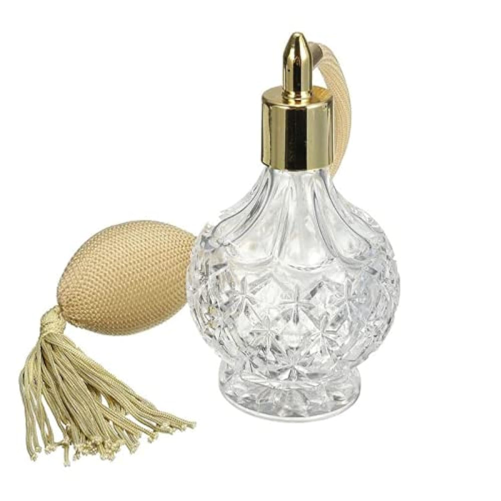 BOGZON 80ml clear crystal bottle top view for refined fragrance storage