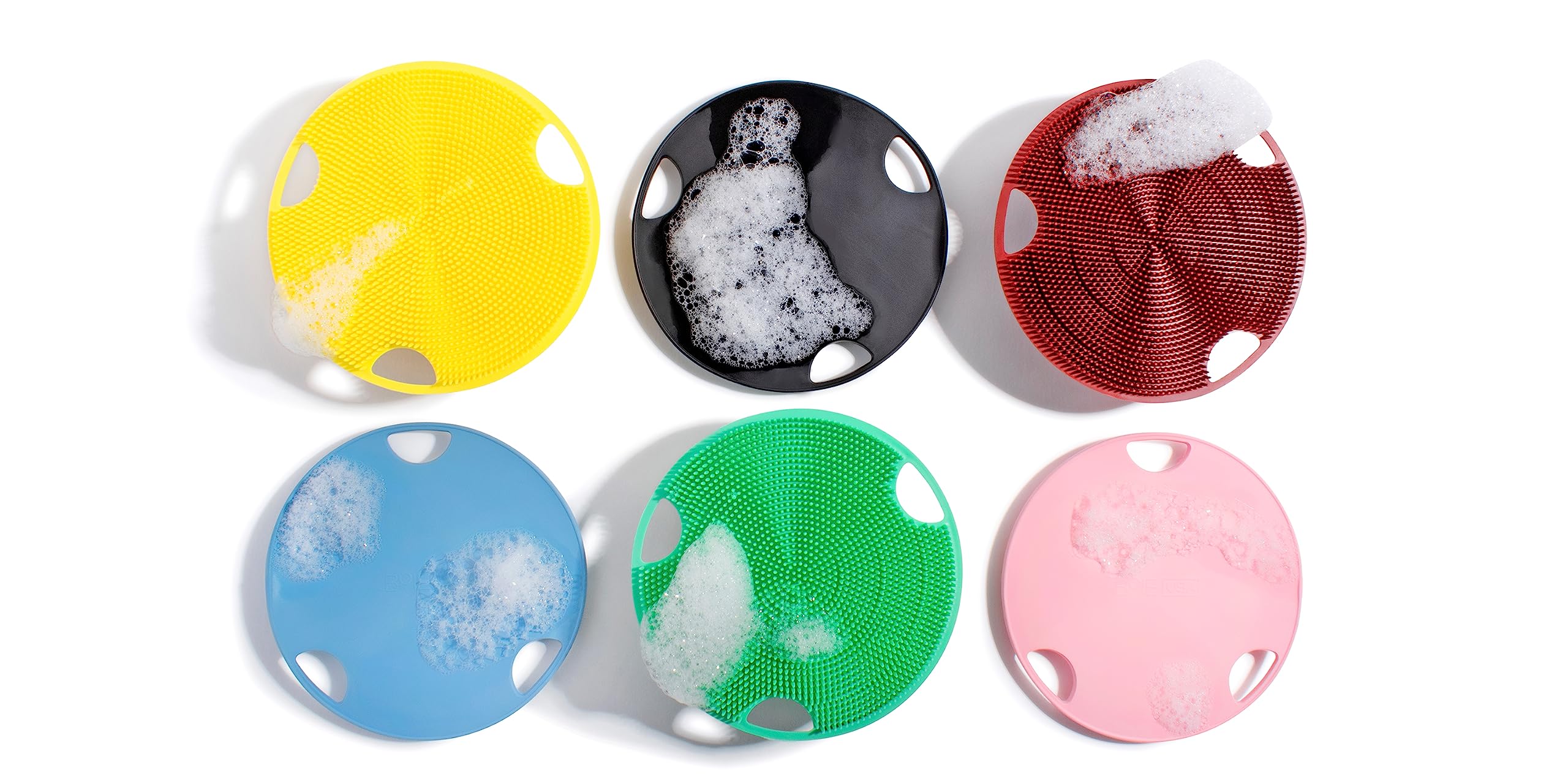 Boie USA Flat Body Scrubber pink travel-ready compact size for gym showers.