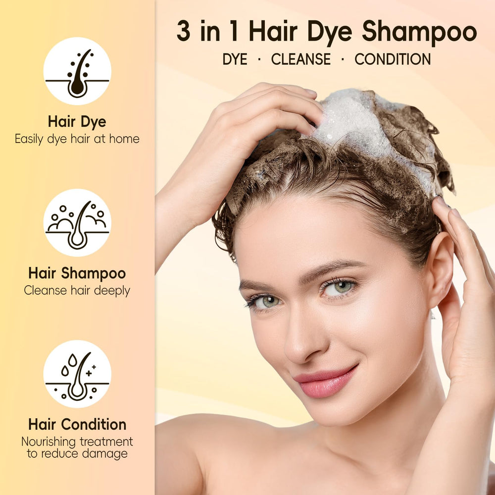 BOJICA Hair Dye Shampoo on-dry-hair coverage illustration