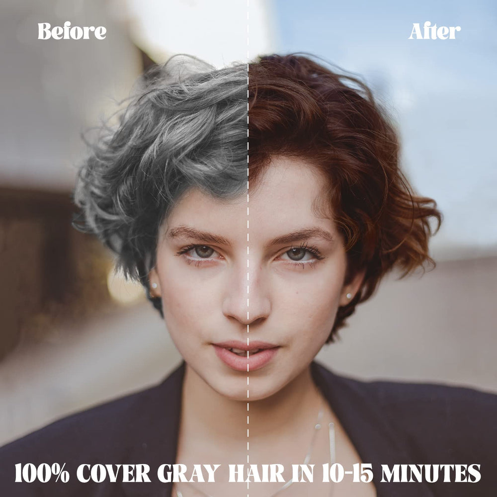 BOJICA hair dye shampoo included cape, gloves, and hat for easy at-home setup