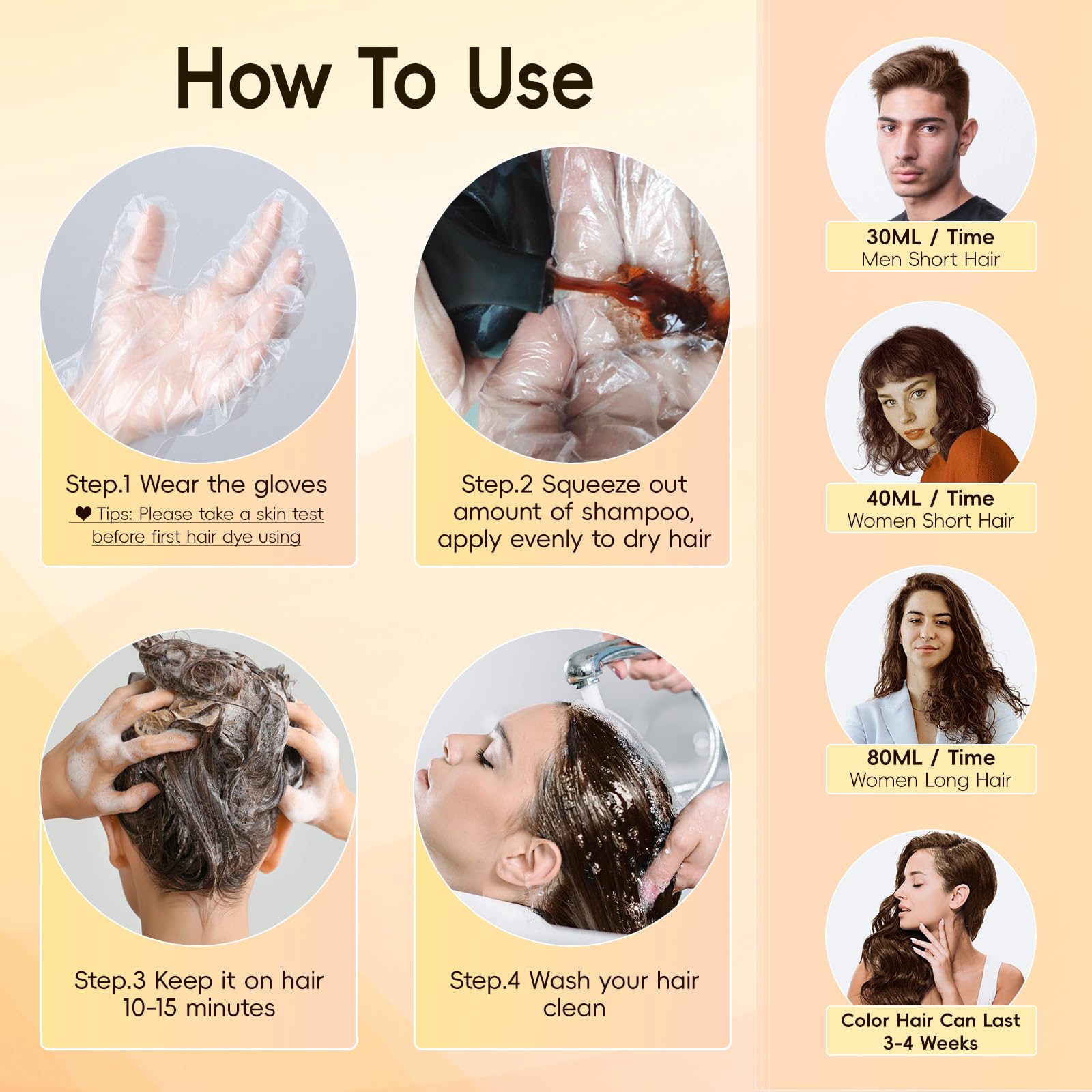 BOJICA Hair Dye Shampoo with Olive Oil softens and strengthens hair