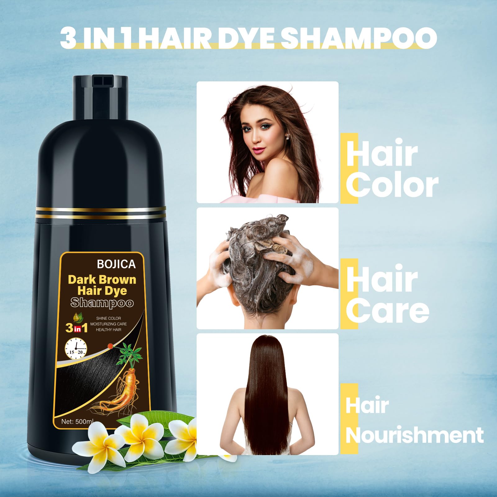 BOJICA hair dye shampoo olive oil adds softness and strength during color treatment