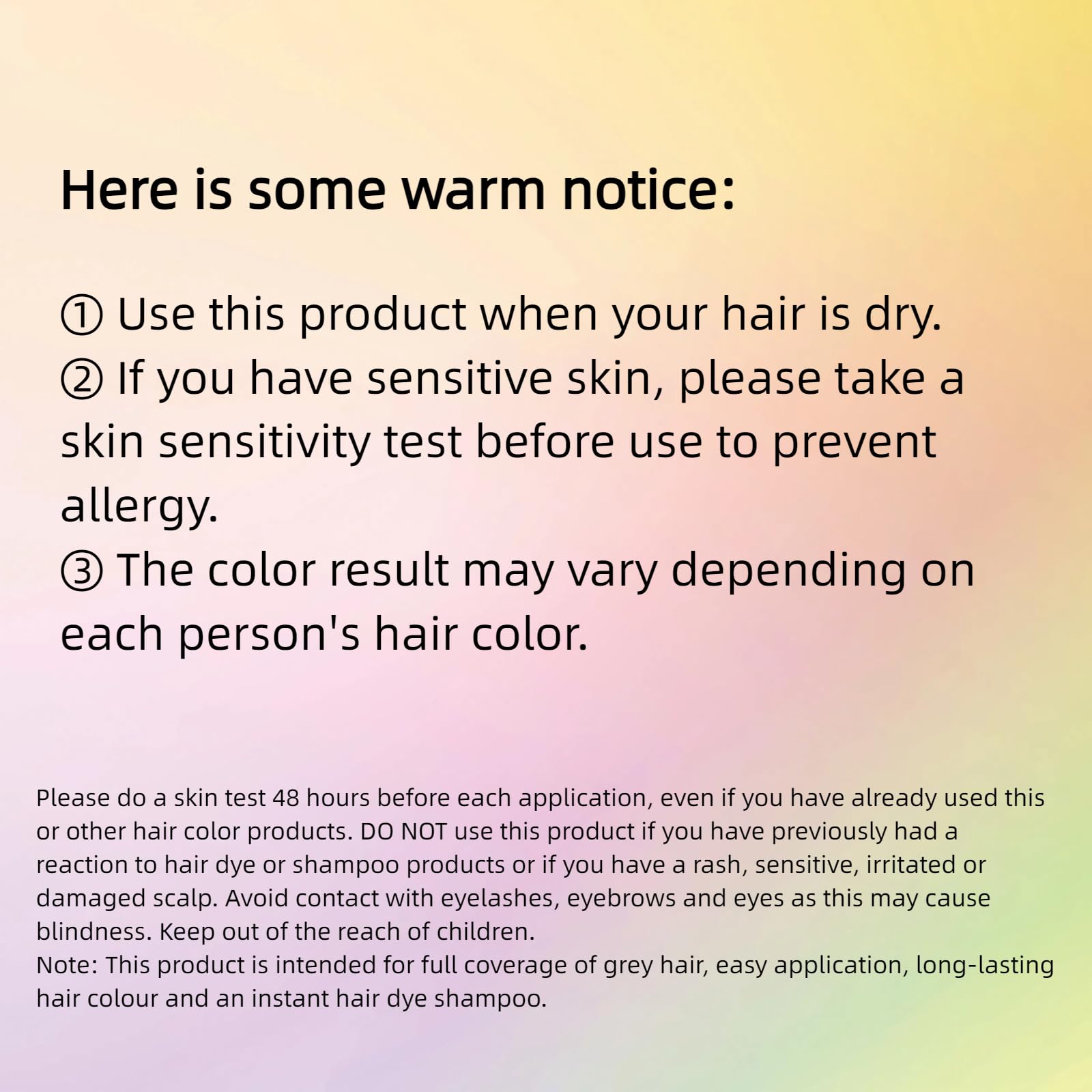 BOJICA Hair Dye Shampoo vegan and paraben-free gentle use