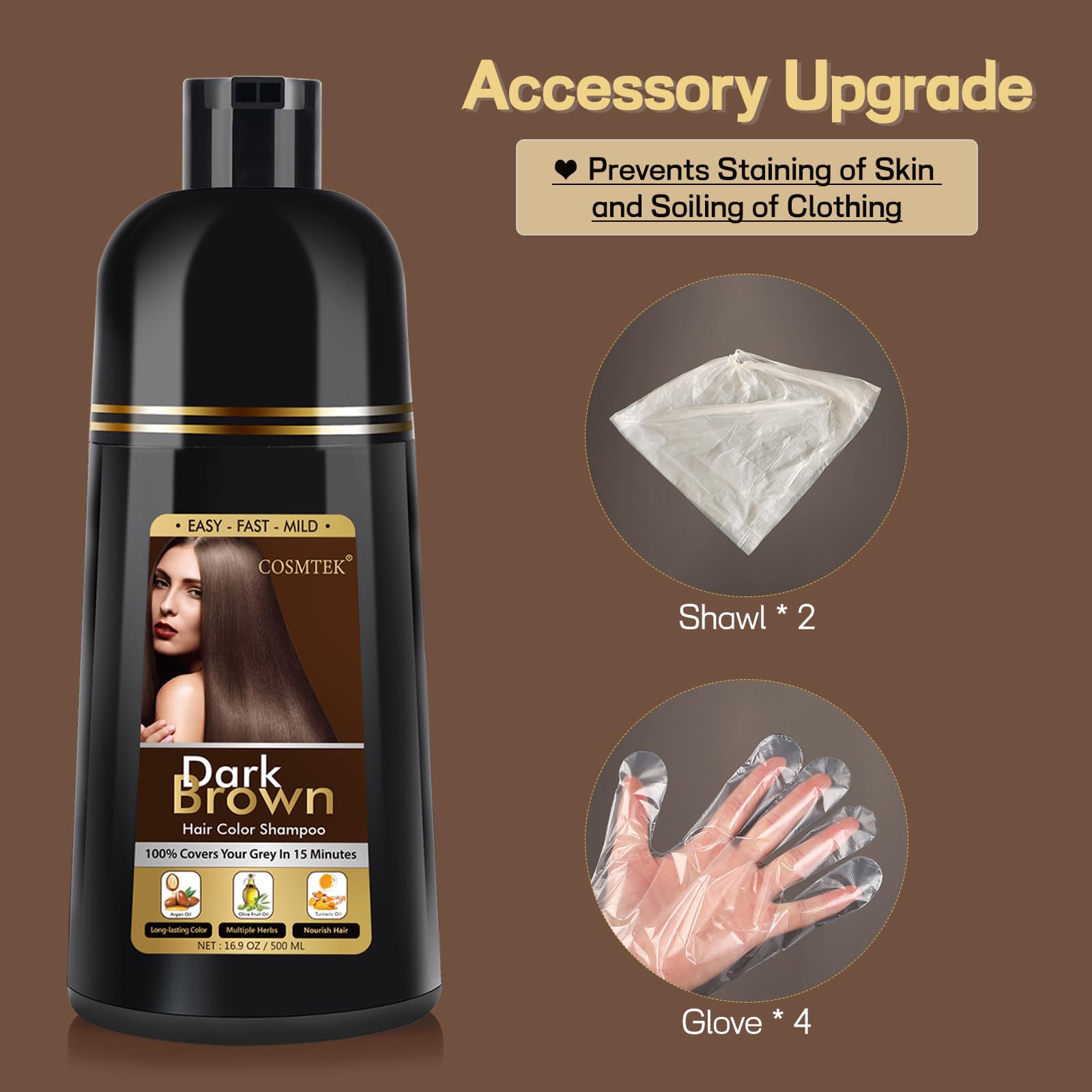 BOJICA included cape, gloves, and hat with the dye kit