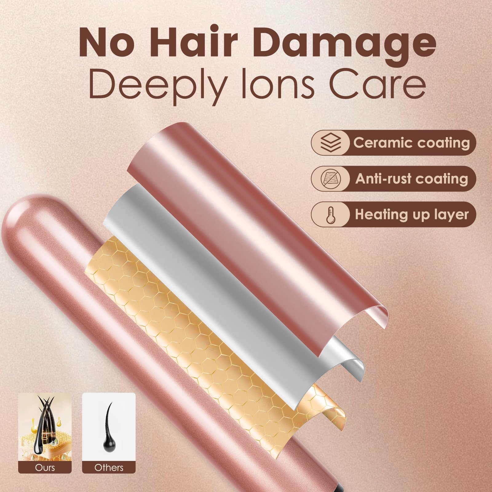Bo'laiya tourmaline ceramic coating nourishes hair and reduces frizz.
