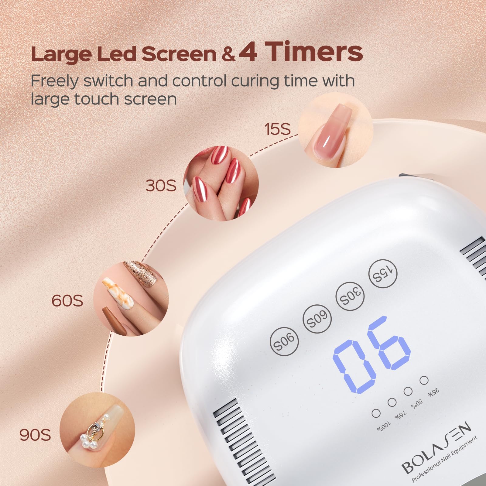 Bolasen P30 Pro for salon-at-home DIY nail care.