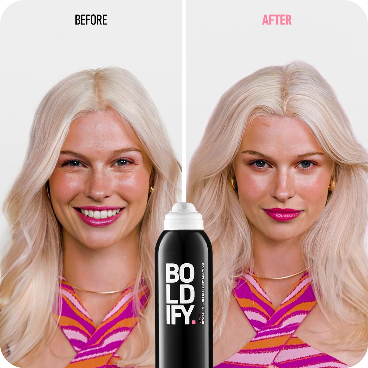 Boldify dry shampoo volume boost from finely milled rice starch.