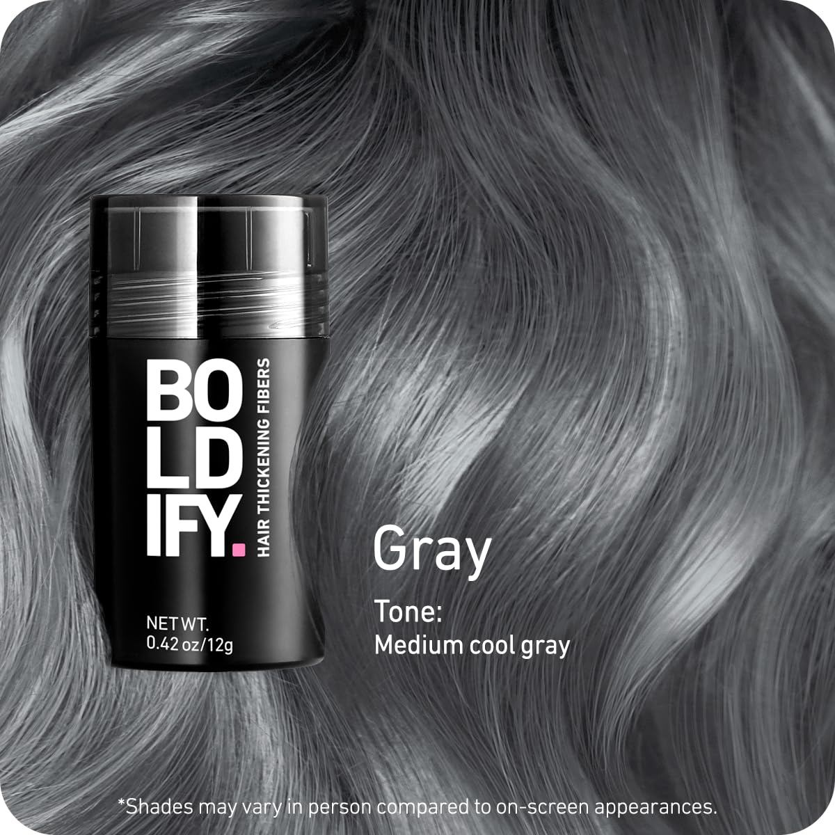 Boldify Hair Fibers 12g crown area blend for natural-looking density.
