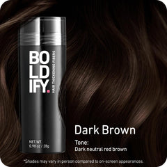 Boldify Hair Fibers 14-shades-color-match provides root-to-root color precision for adults