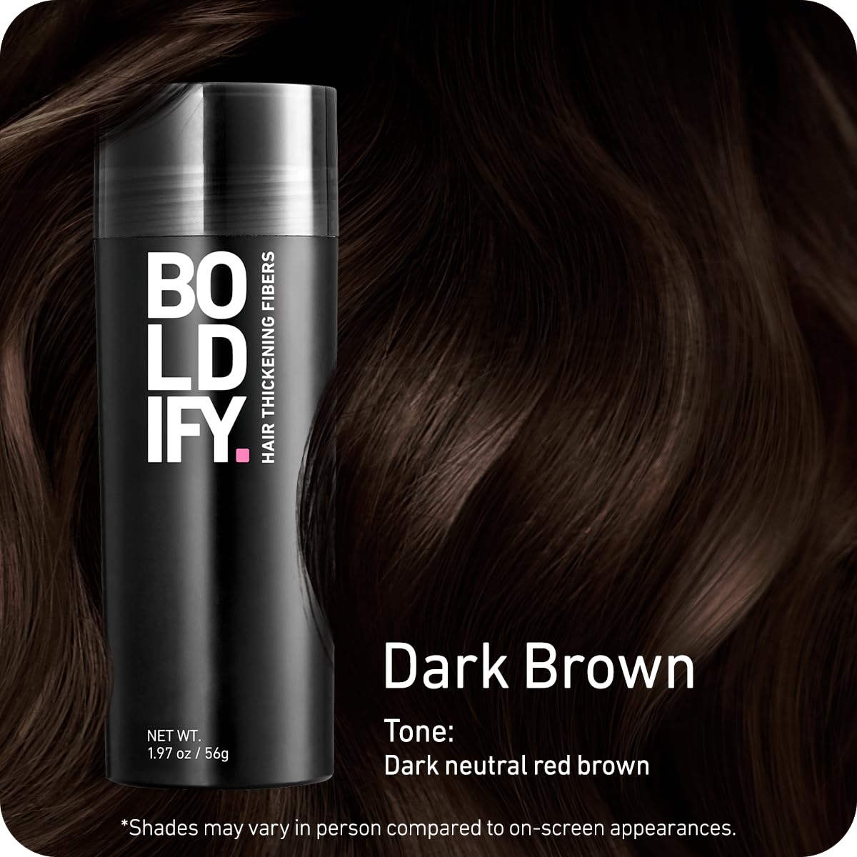 Boldify Hair Fibers 14 shades range offers color match for versatile roots.