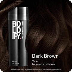 Boldify Hair Fibers 14 shades range offers color match for versatile roots.
