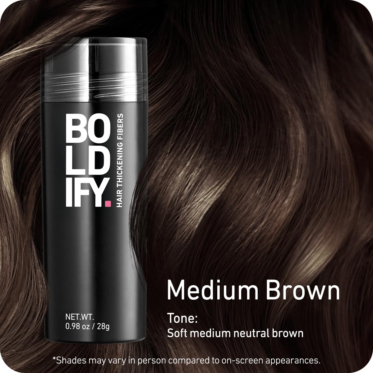 Boldify Hair Fibers 28g partline natural blend for thicker look