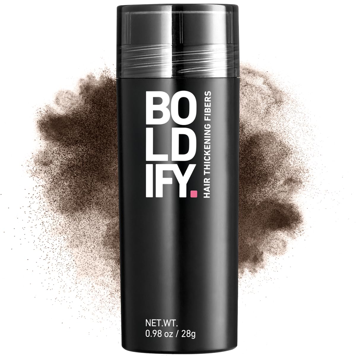 Boldify Hair Fibers crown-area application for instant fullness and natural density.