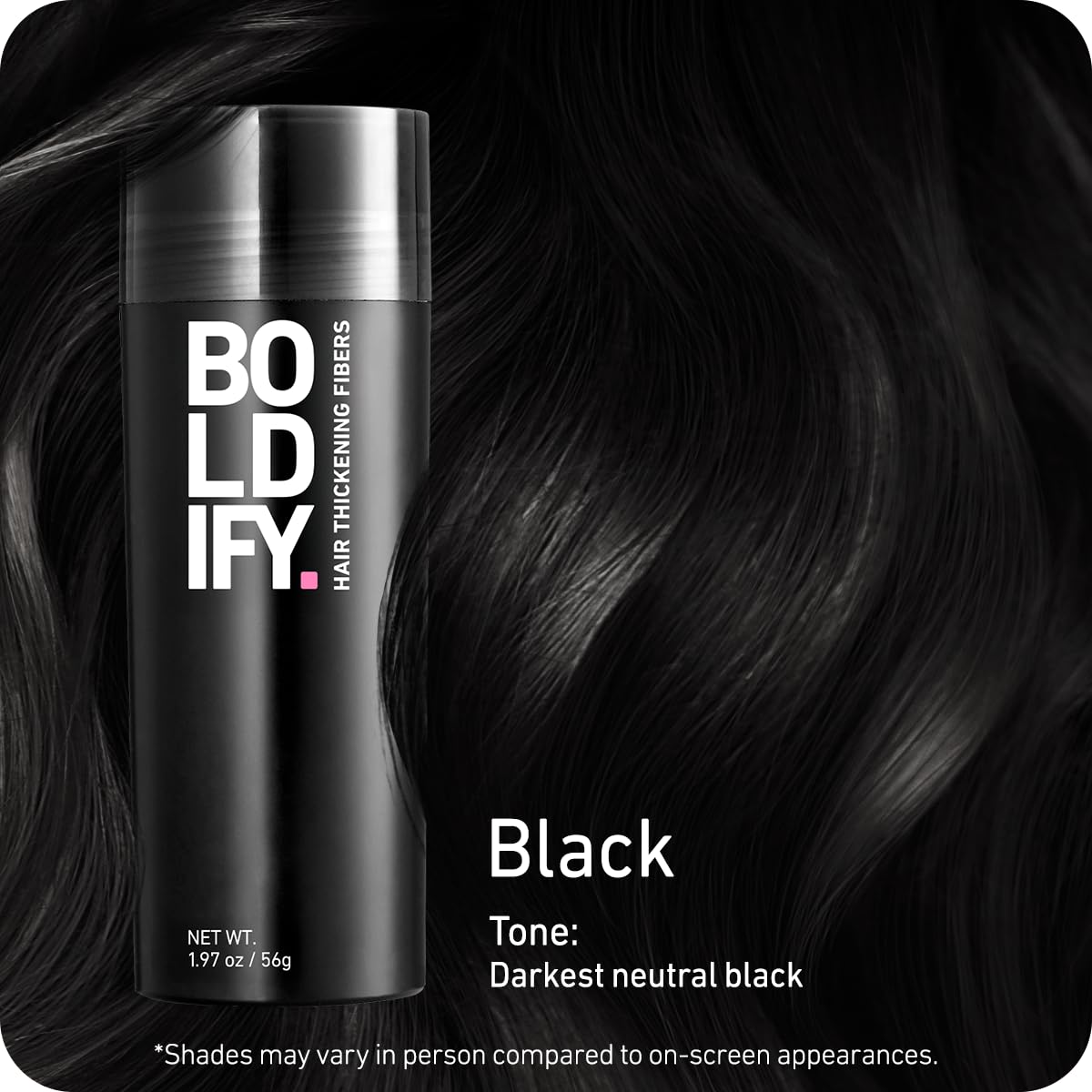 Boldify Hair Fibers applied on the crown area for extra volume.
