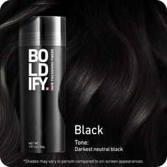 Boldify Hair Fibers applied on the crown area for extra volume.