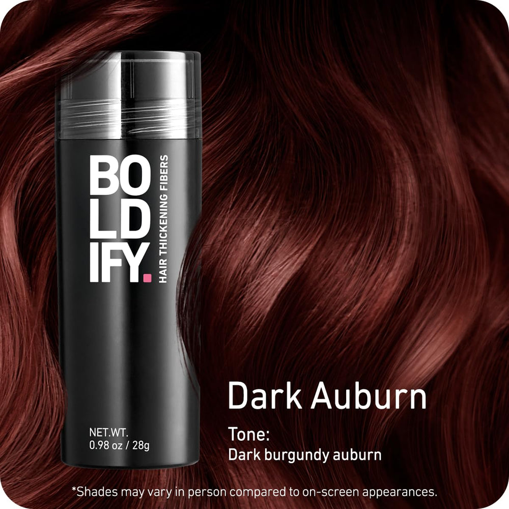 Boldify Hair Fibers partline-blend shows seamless root color match
