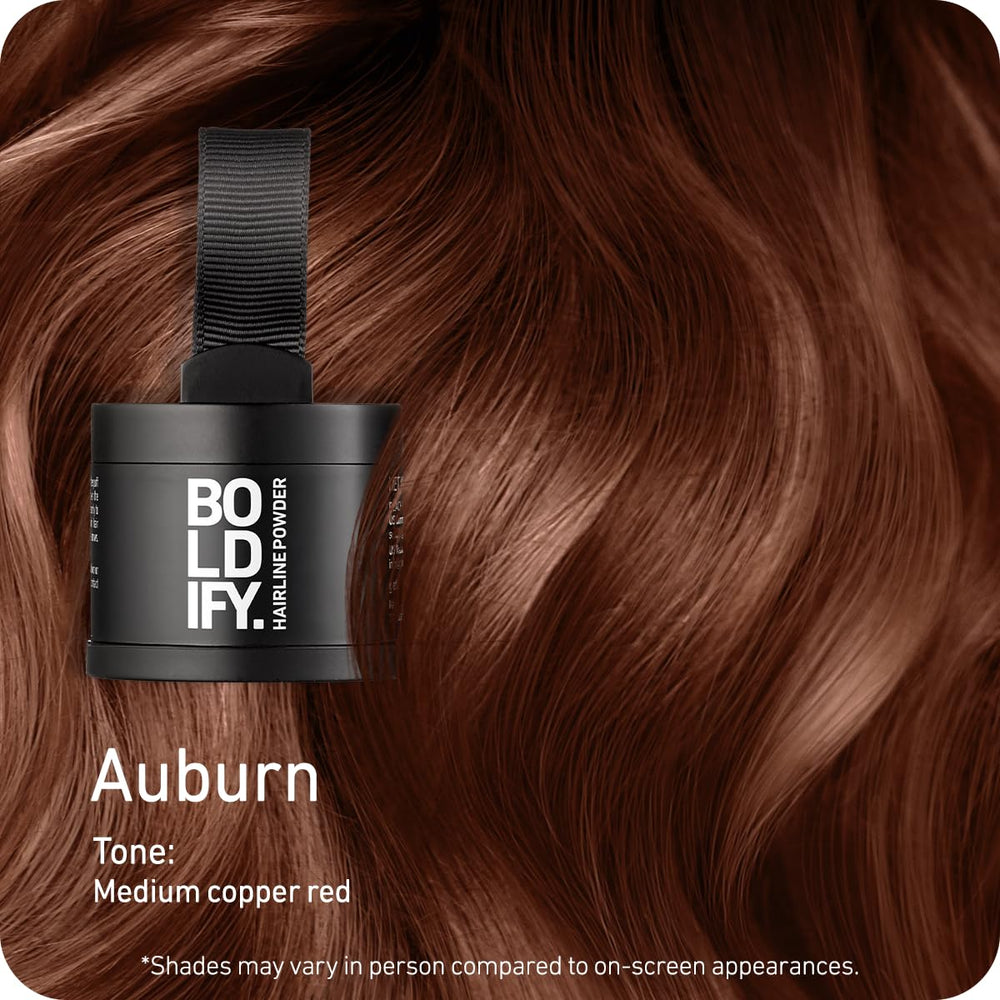 Boldify auburn application brush demonstrates precise root touch-up