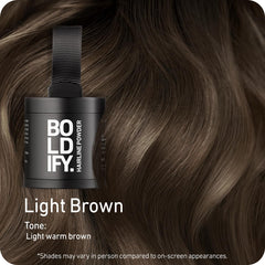 Boldify Hairline Powder compact open shows easy, mess-free application on the go