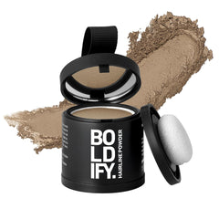 Boldify Hairline Powder compact travel kit demonstrates easy, all-day root coverage.