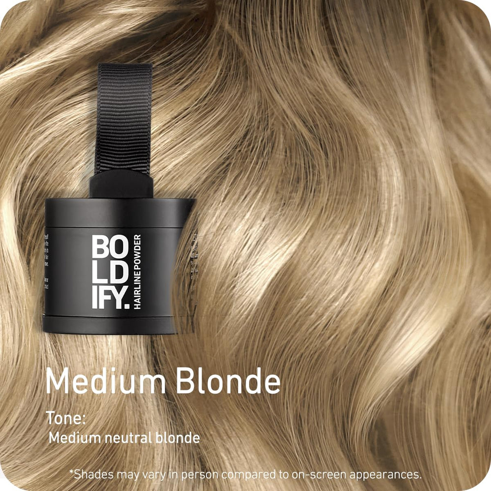 Boldify Hairline Powder compact travel kit highlights portable, mess-free touchups on the go.