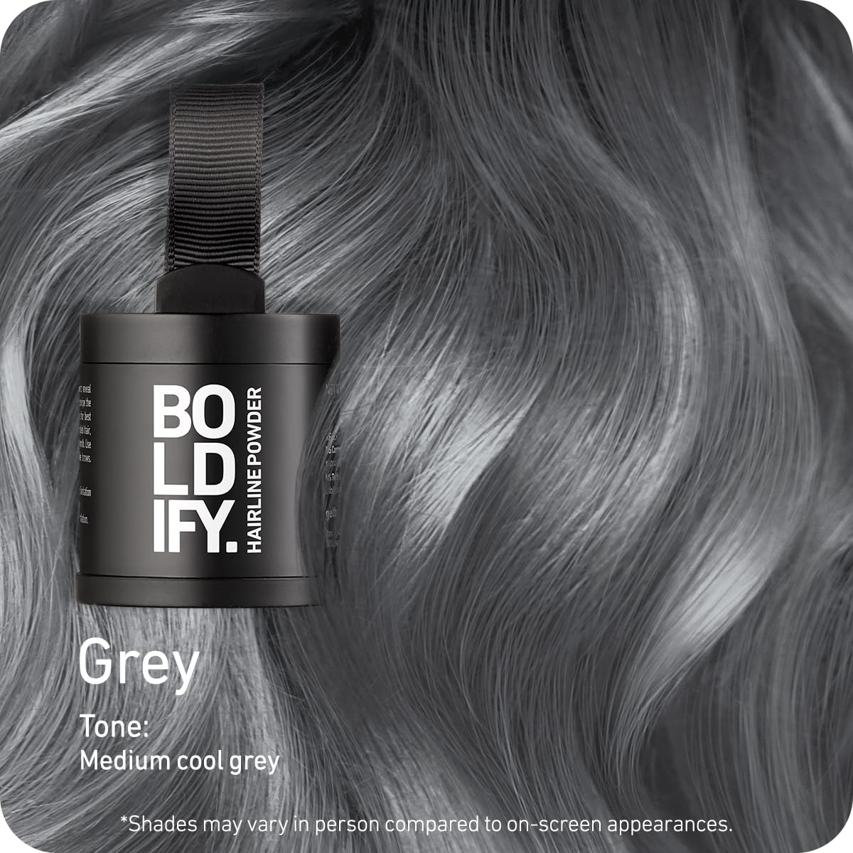 Boldify Hairline Powder compact open reveals precise application for easy touchups.