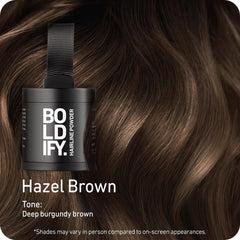 Boldify Hairline Powder provides natural gray coverage along the hairline.