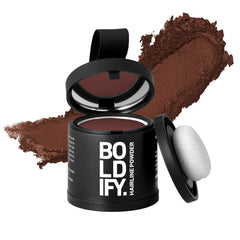 Boldify Hairline Powder packaging shows a travel-ready compact.