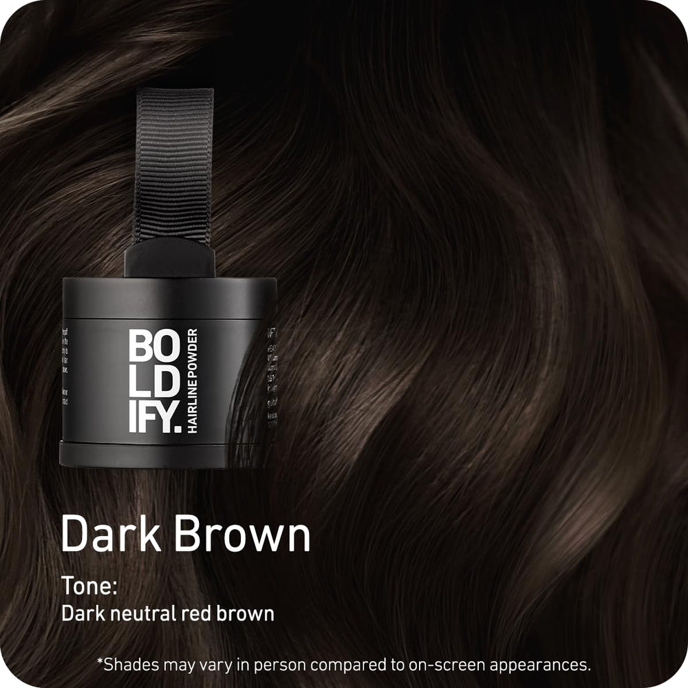 Boldify Hairline Powder precision applicator demonstrates accurate coverage for thinning areas