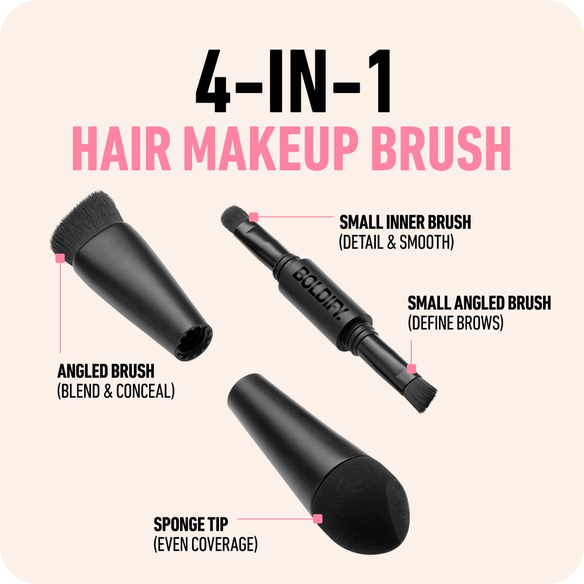 Boldify inner brush enables smooth, detailed blending for a polished finish.