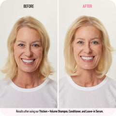 Boldify Leave-In Serum beside heat tools highlighting protection up to 450°F