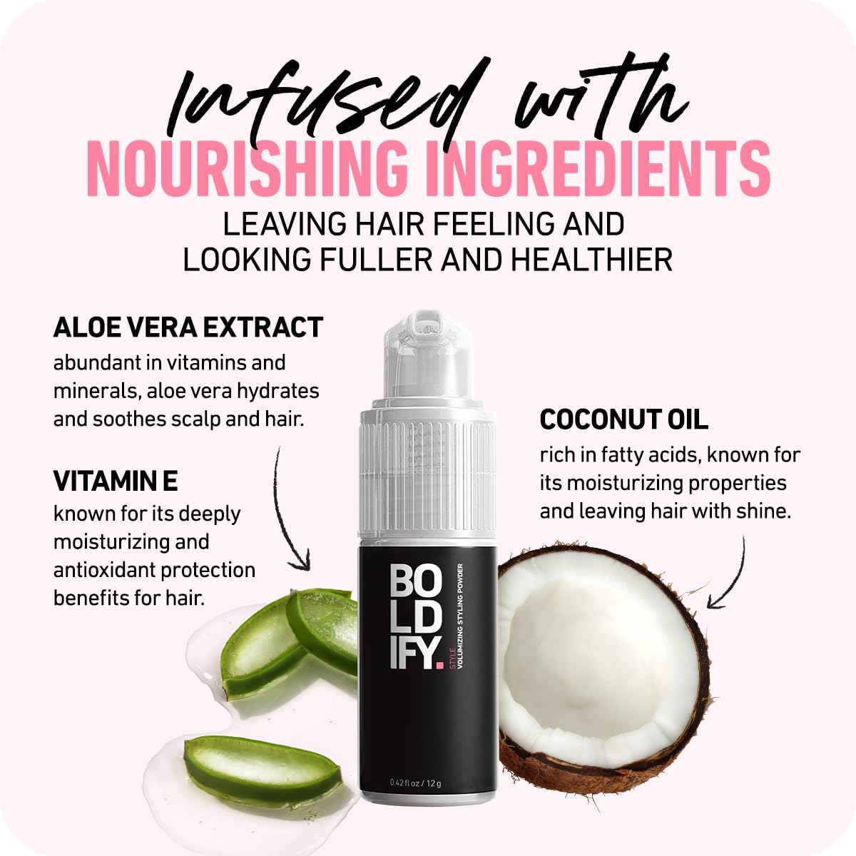 Boldify texturizing powder with soft matte finish adds flexible lift