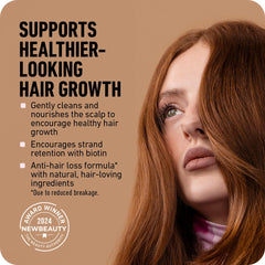 Boldify Thickening Shampoo foam on hair hints at instant lift for fine strands.