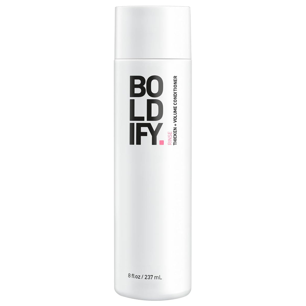Boldify Thicken Volume Conditioner bottle showing weightless moisture for fuller-looking hair