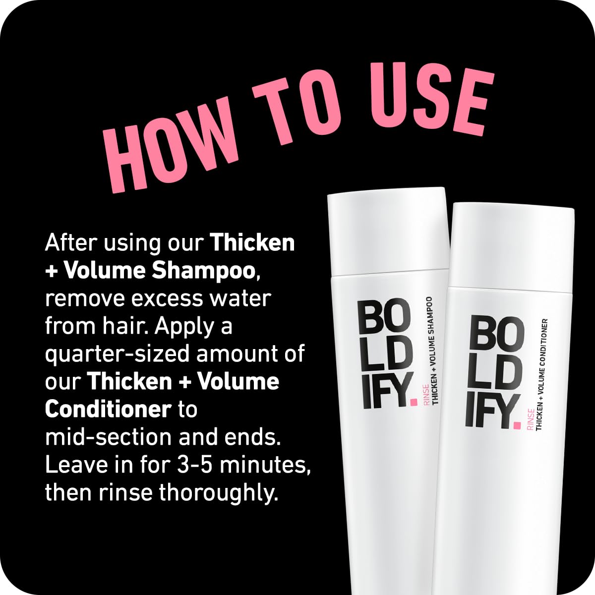 Boldify Thicken Volume Conditioner health-growth-science highlights BOLD Complex for stronger strands