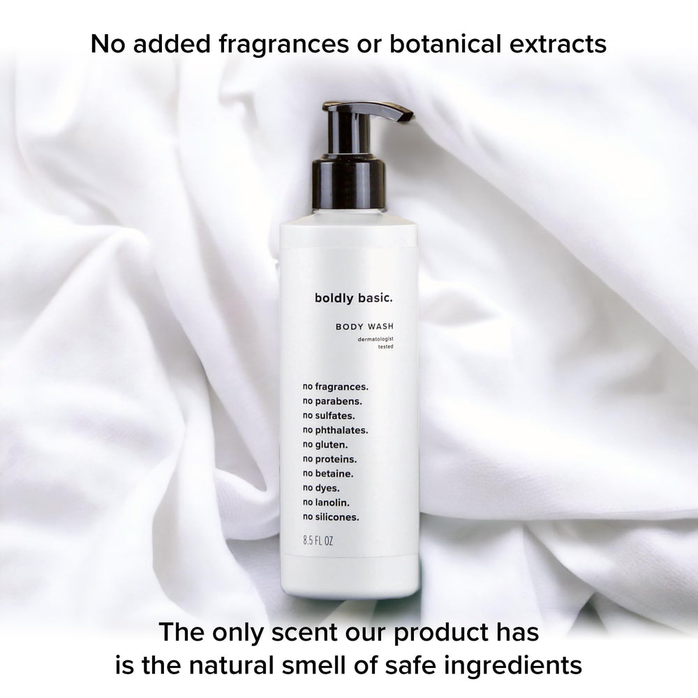 Boldly Basic fragrance-free body wash safe ingredients list for conscious buyers