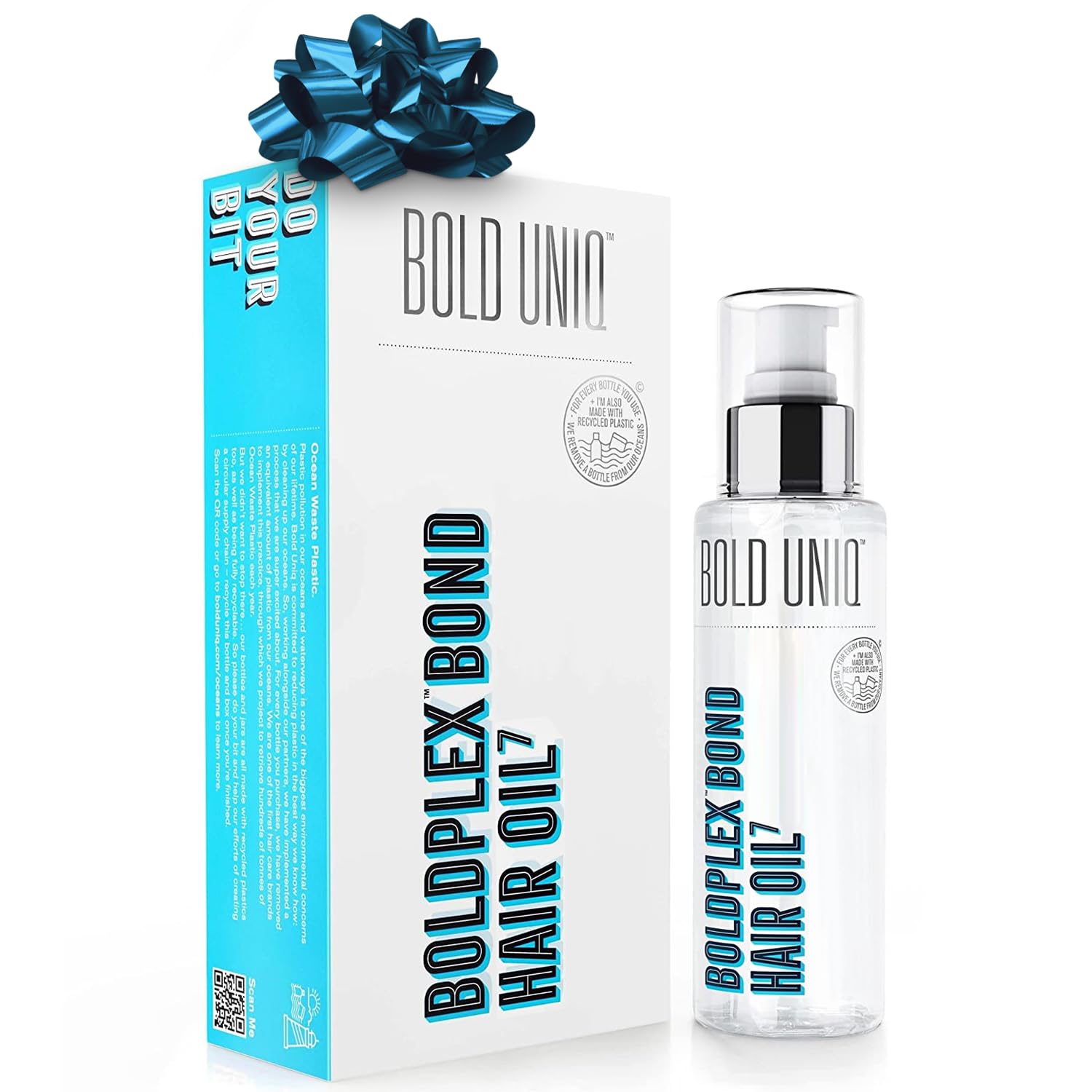 Boldplex 7 Hair Oil bottle front shows weightless hydration for dry hair.