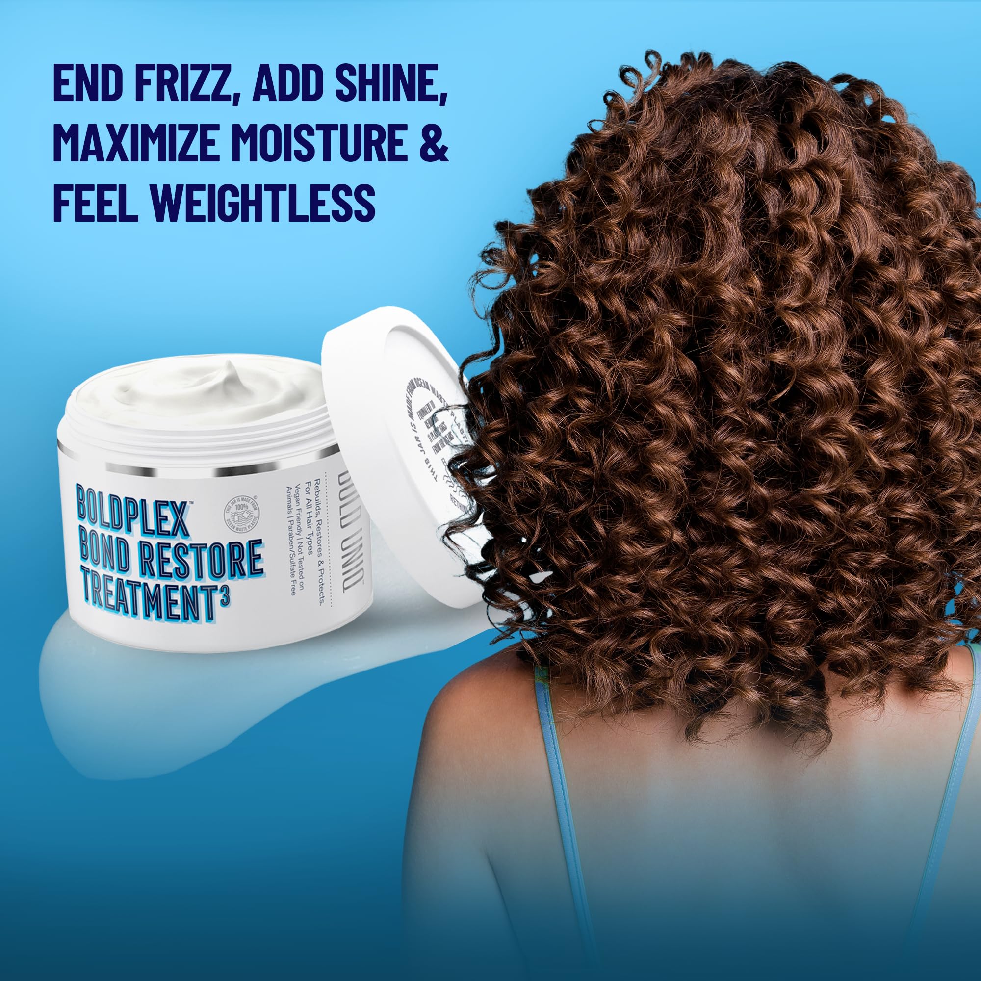 Bold UNIQ BoldPlex mask in a bathroom setting shows routine care use.
