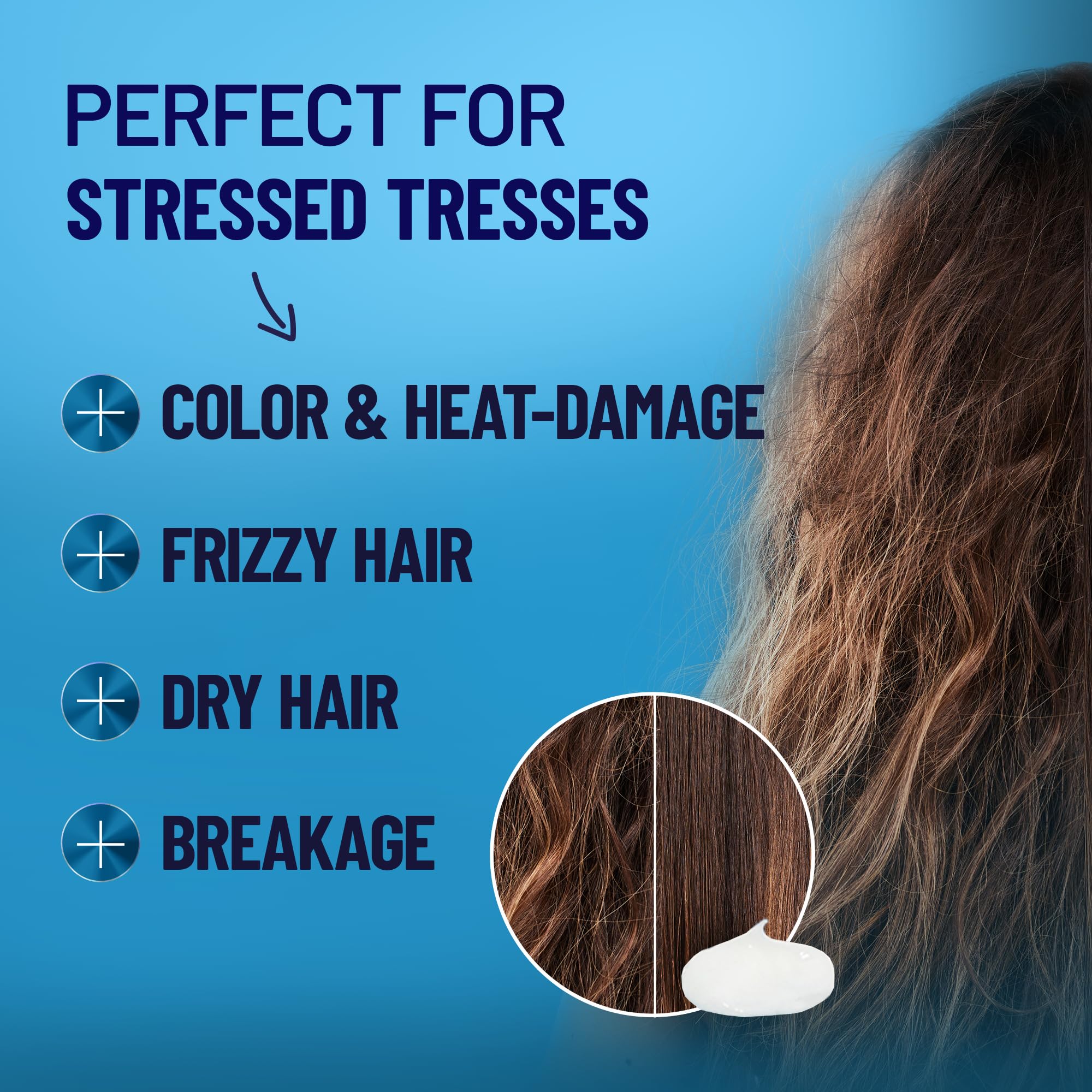 Bold UNIQ BoldPlex hair mask dispensing cap demonstrates easy application.