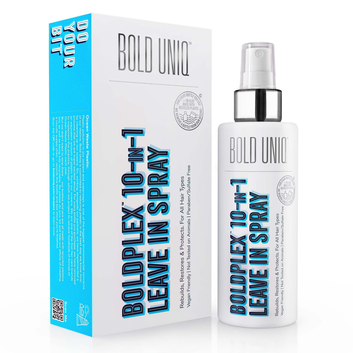 BOLD UNIQ Boldplex heat protectant bottle for heat styling and protection.