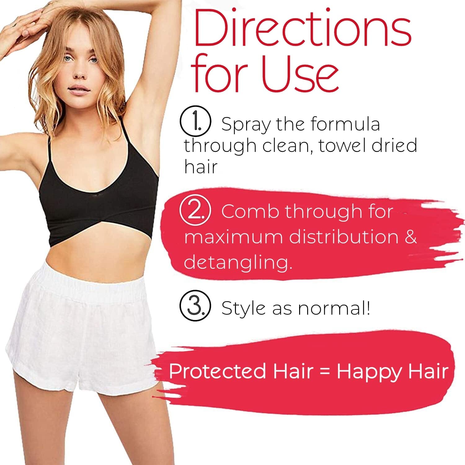 Bold Uniq Coconut Thermal Protection Spray anti-static effect reduces flyaways during styling.