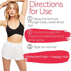 Bold Uniq Coconut Thermal Protection Spray anti-static effect reduces flyaways during styling.