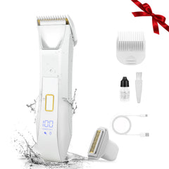 Bomic 2-in-1 bikini trimmer overview for convenient skin-close grooming.