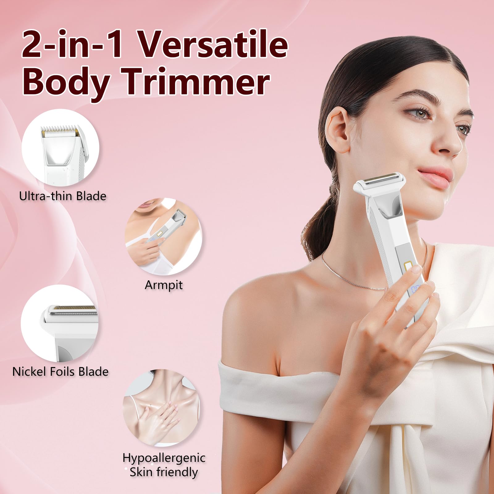 Bomic dual-head trimmer close-up highlights precise trimming and smooth foiling.