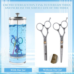 BOMOQING barber jar multi-purpose design holds manicure and grooming tools